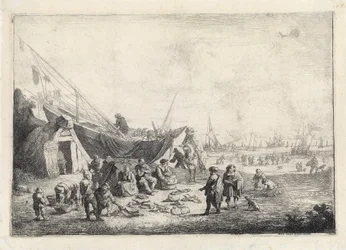 Fiskmarknaden på stranden i Scheveningen